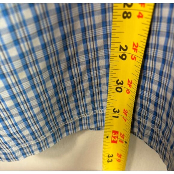 The North Face Men’s Traverse Shirt Blue Plaid Button Up Zip Pocket Size XXL - Picture 8 of 9